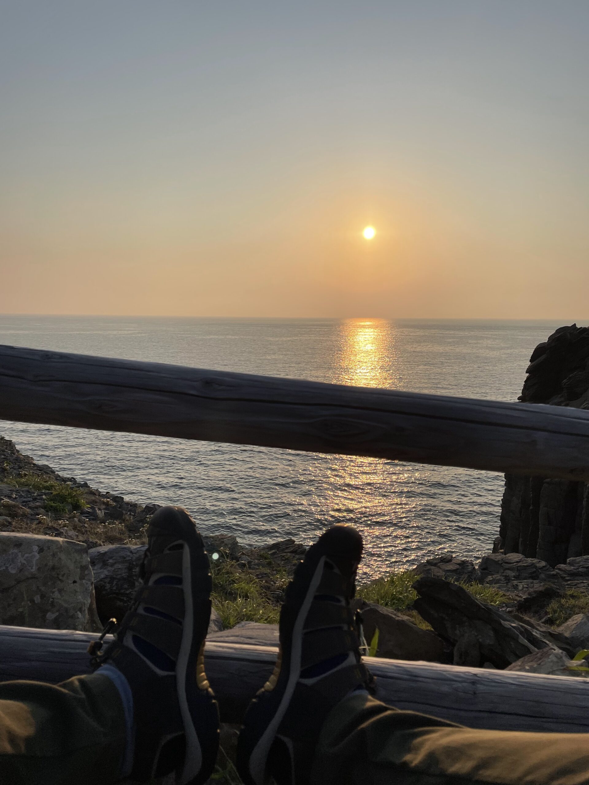 御崎野営場の夕陽